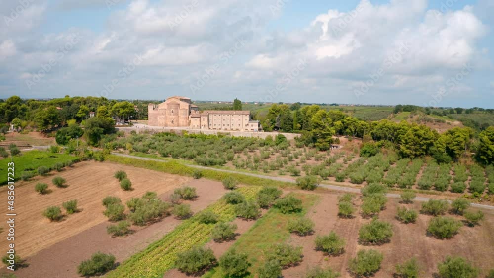 4k drone forward video (Ultra High Definition) of Abbey of San Giovanni in Venere. Picturesque morning scene of olive garden in Italy, Europe. Traveling concept background. 4k drone forward video (Ultra High Definition) of Abbey of San Giovanni in Venere. Picturesque morning scene of olive garden in Italy, Europe. Traveling concept background.