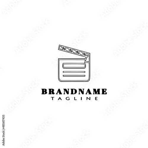 film cartoon logo template icon design black isolated vector illustration