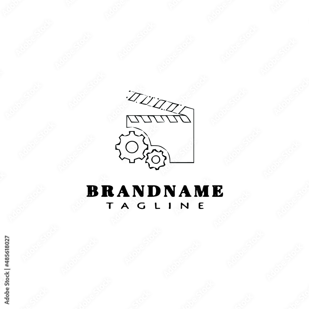 film cartoon logo template icon design black isolated vector illustration film cartoon logo template icon design black isolated vector illustration
