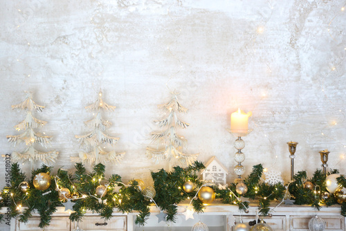 Christmas decoration near the wall © sociopat_empat