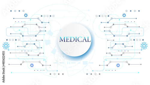 Abstract Medical Medicine Therapeutics on a modern white background.