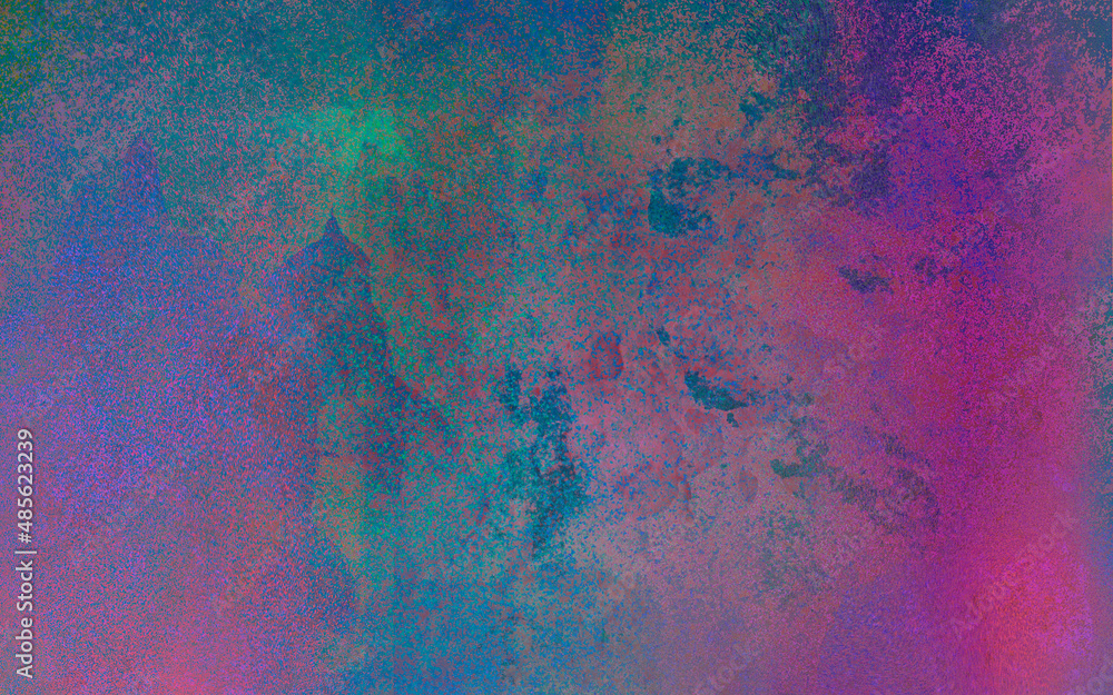 Colorful stained fluorescent grungy texture, abstract digital art background.