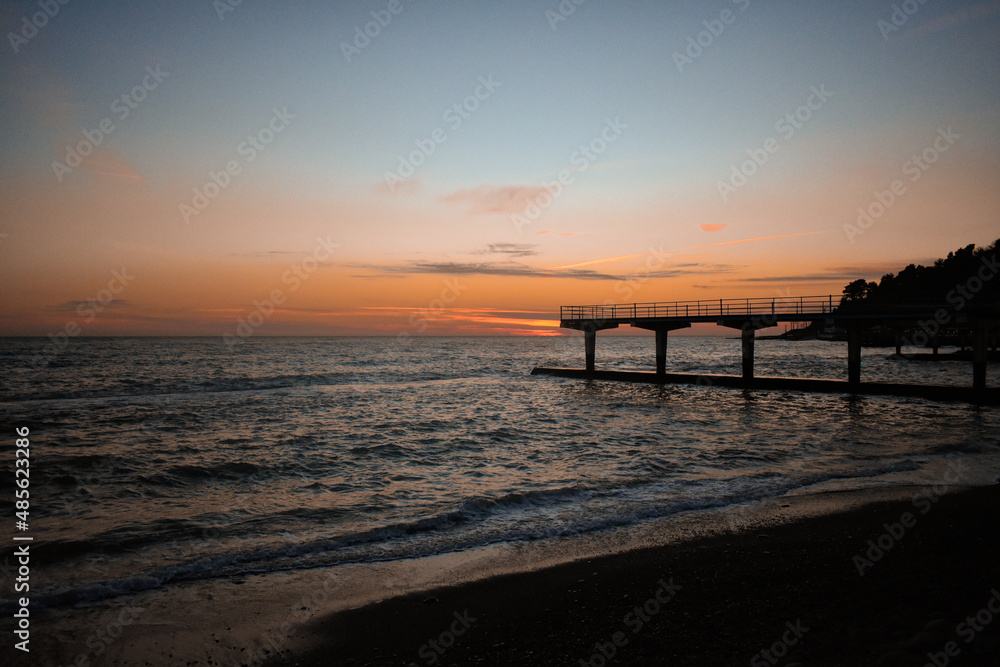 sunset on the beach