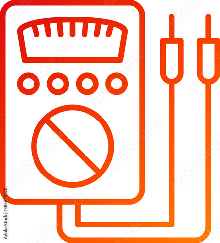 Vector Design Voltmeter Icon Style