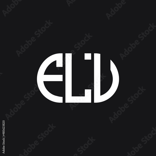 FLV letter logo design on black background. FLV creative initials letter logo concept. FLV letter design. photo