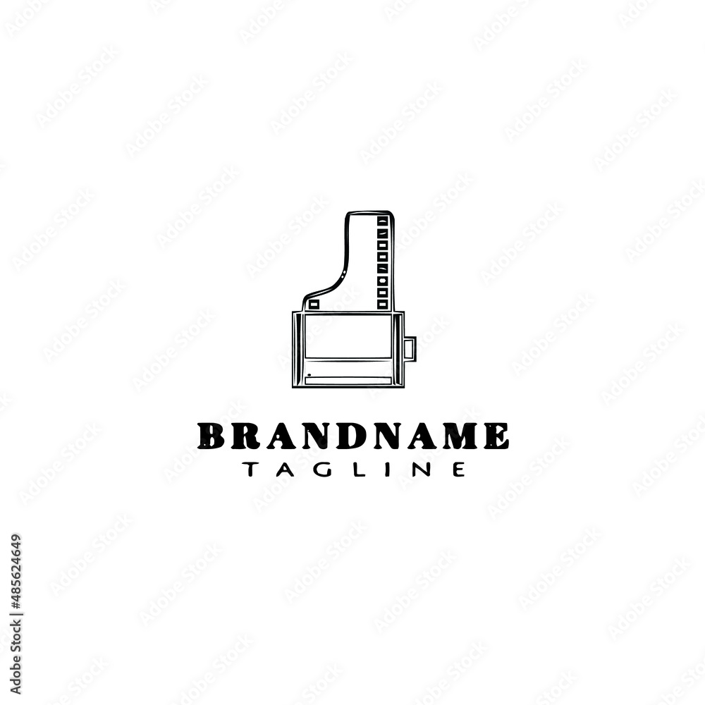 film canister cartoon logo template icon design black isolated vector illustration film canister cartoon logo template icon design black isolated vector illustration