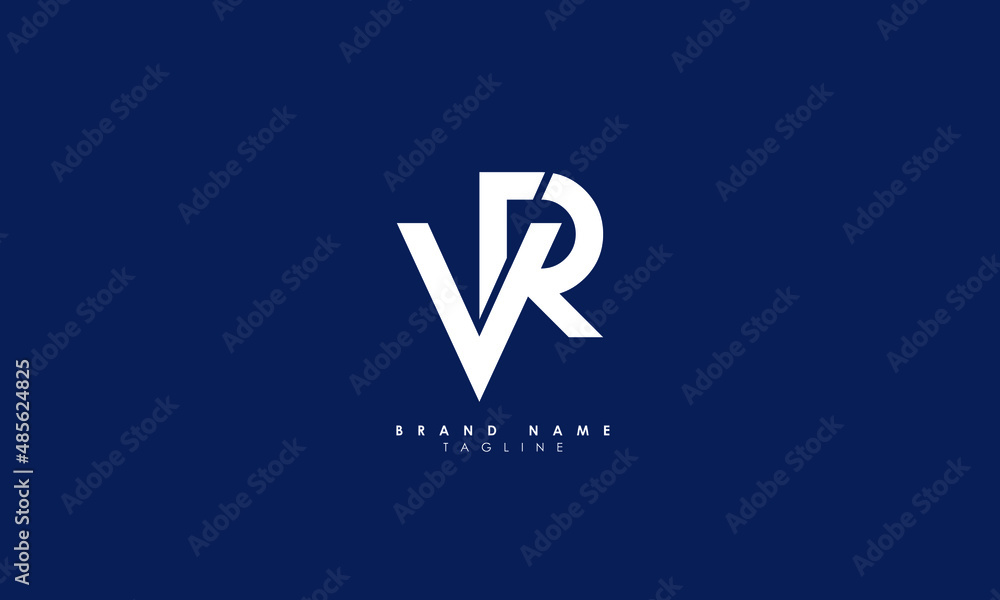 Alphabet letters Initials Monogram logo VR, RV, V and R Stock Vector ...