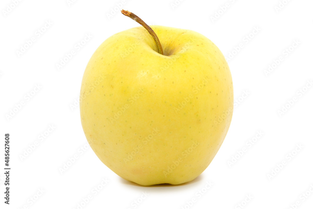 yellow delicious apple isolated on white background for your clipart or design