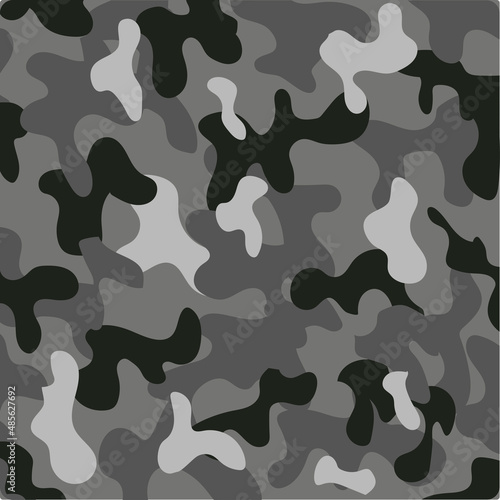 Camouflage pattern background seamless. Abstract modern military camo ornament. Vector seamless print army, hunting fabric print, t-shirt, the cloth