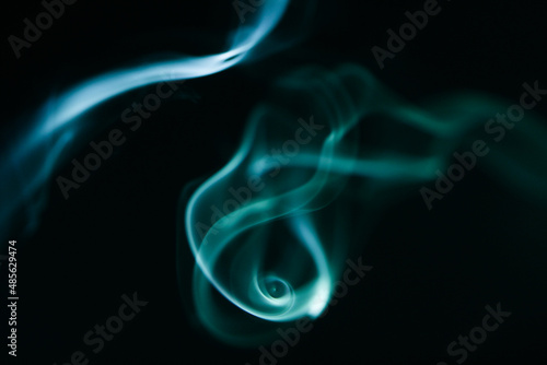 clouds of green smoke, art photo of the air