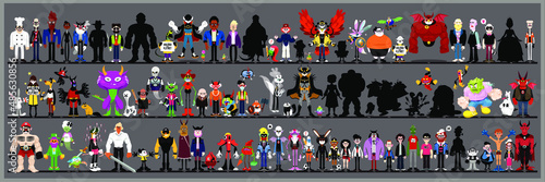 Personaggi e caricature serie 8 + mostri + alieni + cartoons	