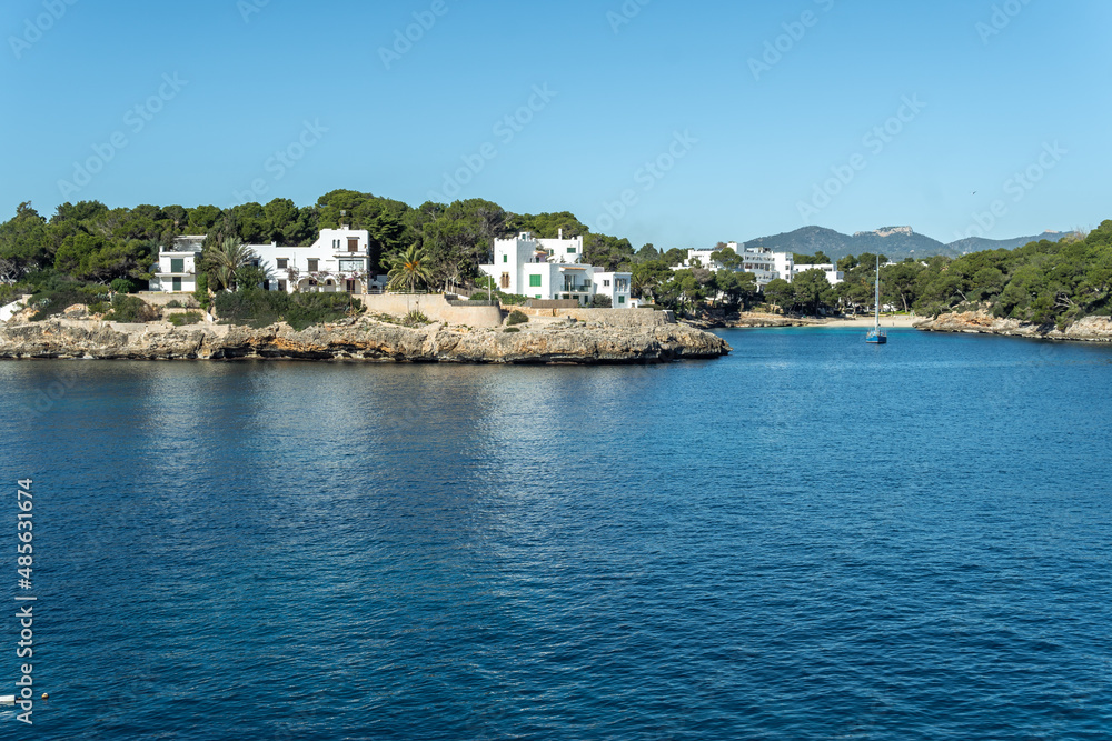 View of the coast of Cala d'Or
