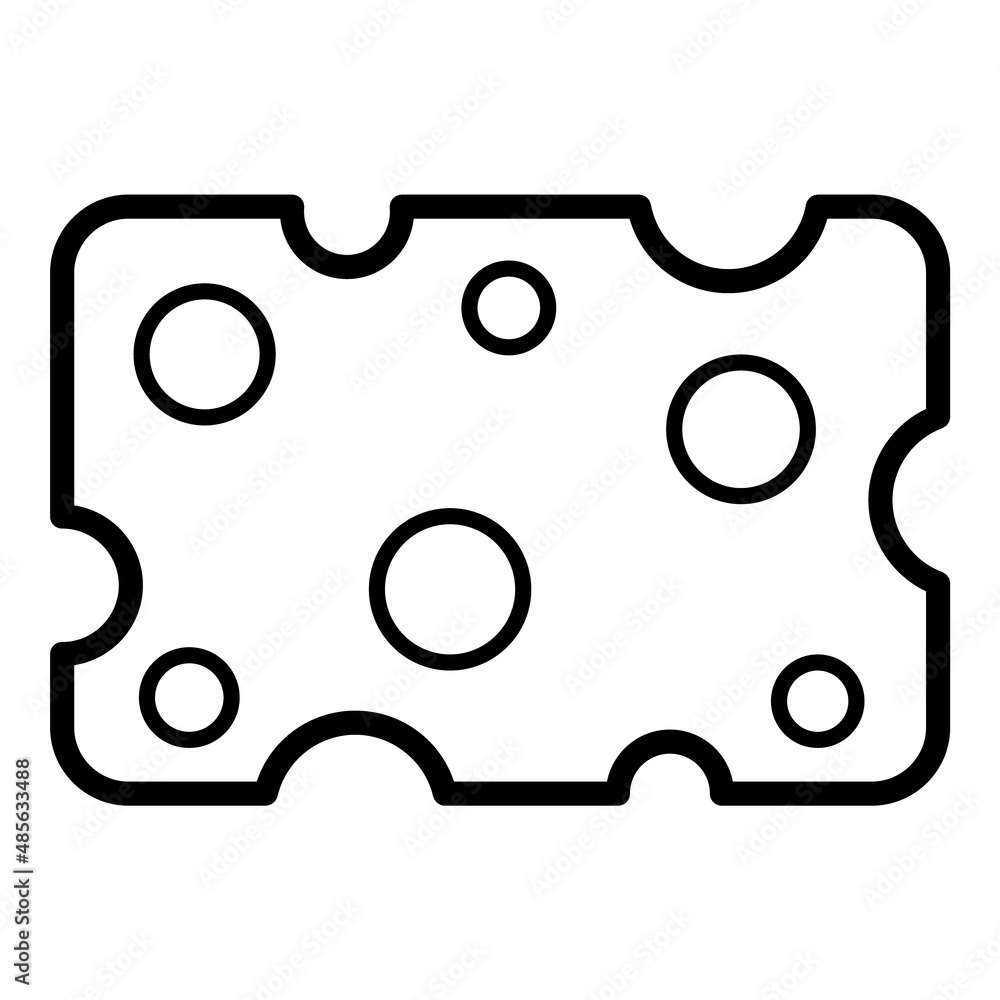 Cheese Flat Icon Isolated On White Background Cheese Flat Icon Isolated On White Background