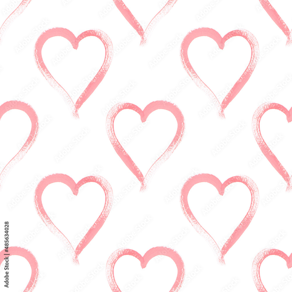 Watercolor hearts seamless pattern. Valentines romantic background wallpaper. Wedding wrapping design. Watercolor hearts seamless pattern. Valentines romantic background wallpaper. Wedding wrapping design.