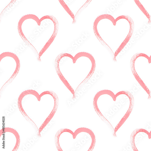 Watercolor hearts seamless ...