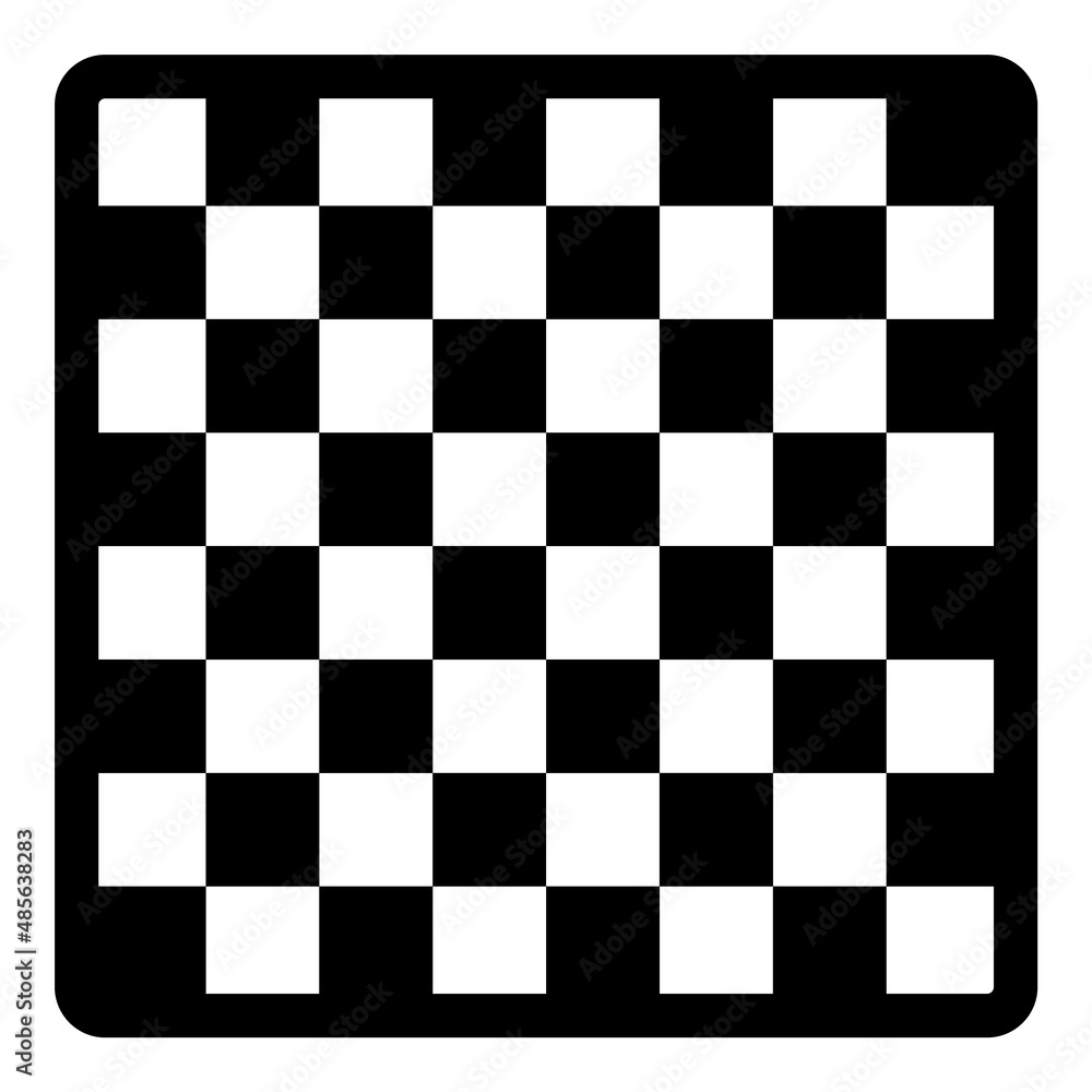 Chessboard Flat Icon Isolated On White Background Chessboard Flat Icon Isolated On White Background