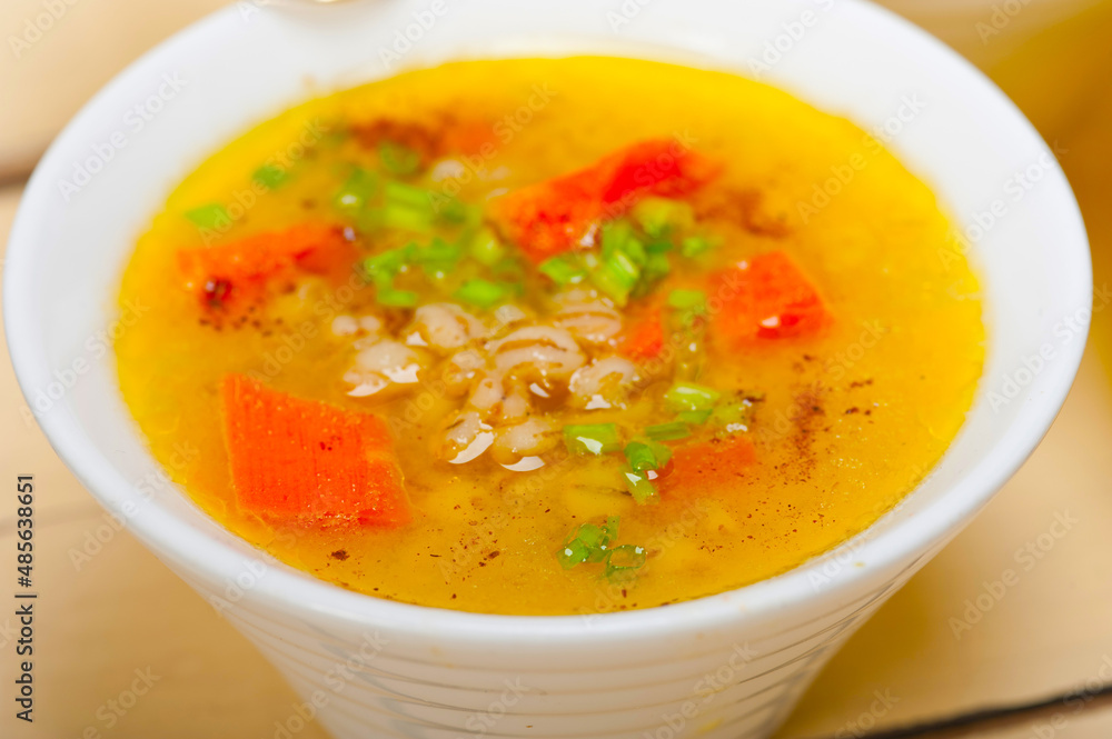 Syrian barley broth soup Aleppo style Syrian barley broth soup Aleppo style