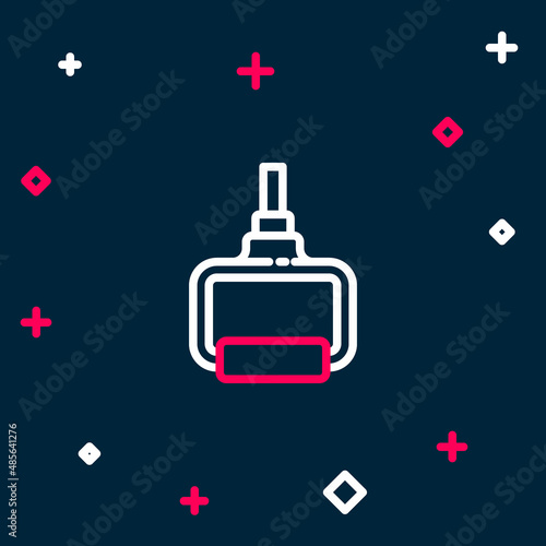 Line TPX loop training equipment icon isolated on blue background. Sport equipment. Colorful outline concept. Vector