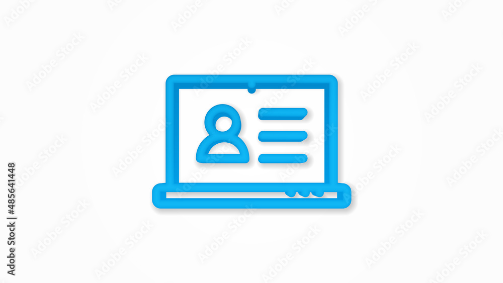 profile, social media user picture, recruitment, resume 3d line flat color icon. Realistic vector illustration. Pictogram isolated. Top view. Colorful transparent shadow design. profile, social media user picture, recruitment, resume 3d line flat color icon. Realistic vector illustration. Pictogram isolated. Top view. Colorful transparent shadow design.