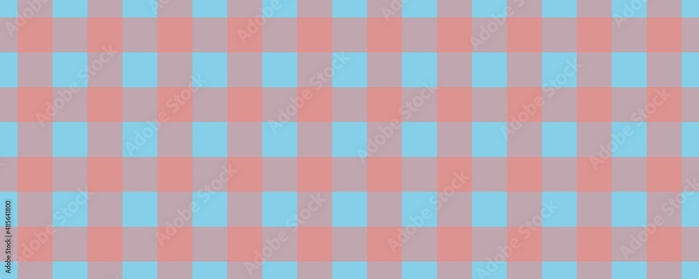 Banner, plaid pattern. Sky blue on Salmon color. Tablecloth pattern. Texture. Seamless classic pattern background. Banner, plaid pattern. Sky blue on Salmon color. Tablecloth pattern. Texture. Seamless classic pattern background.