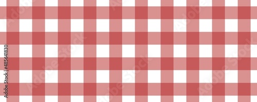 Banner, plaid pattern. White on Fire brick color. Tablecloth pattern. Texture. Seamless classic pattern background.