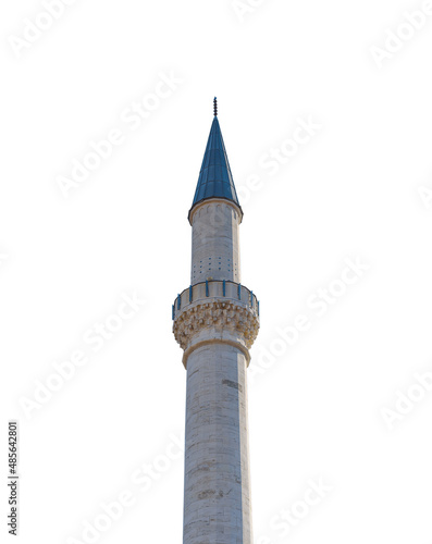 Minaret Isolated on white background photo