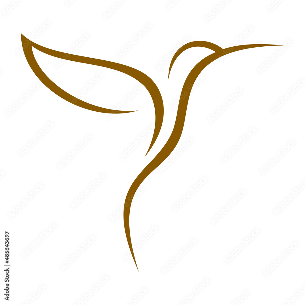 Hummingbird logo. Abstract concept, icon. Vector illustration isolated on white background. Hummingbird logo. Abstract concept, icon. Vector illustration isolated on white background.