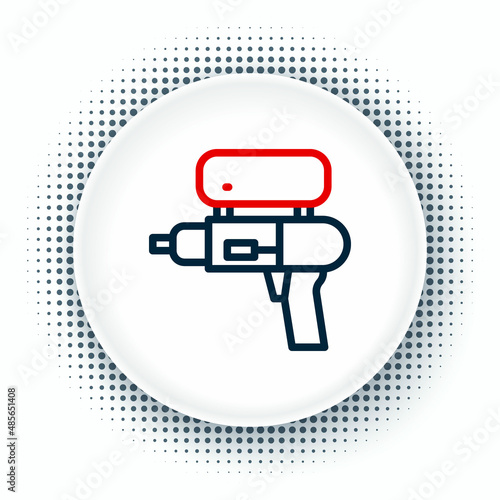 Line Water gun icon isolated on white background. Colorful outline concept. Vector