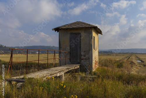 Abandoned salt-pan house in Sečovlje Salina Nature Park in Slovenia © Olga Begak Art
