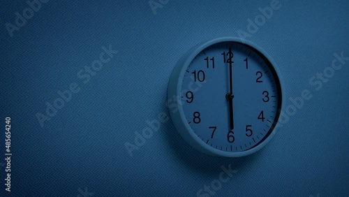 Wallpaper Mural 6 O'Clock Wall Clock In The Dark Torontodigital.ca