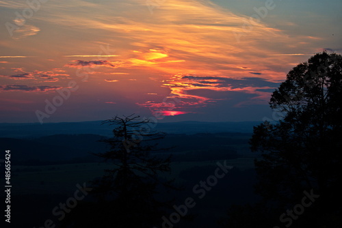 sunset over the mountains  Vlci hora  Cernosin