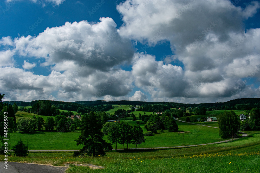 landscape with clouds Schwanhof Germany