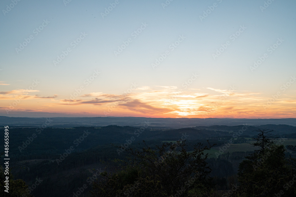sunset in the mountains Vlci hora, Cernosin