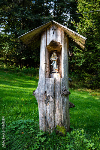 wooden house in the forest Hamry photo