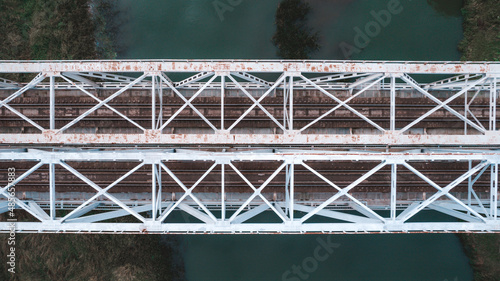 Railway bridge across the Viliya river  photo