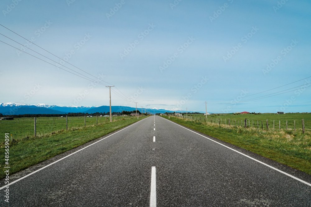 Straße Neuseeland unendliche Weite