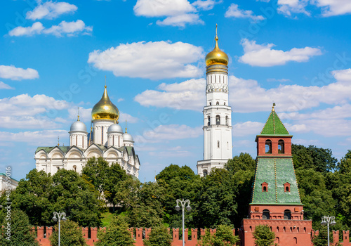 Towers and cathedrals of Moscow Kremlin, Russia