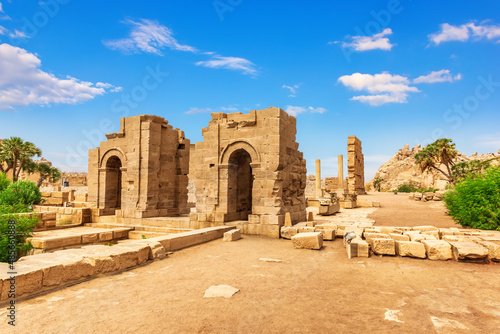 Obraz na płótnie Temple ruins of Philae, Agilkia Island, Aswan, Egypt w salonie