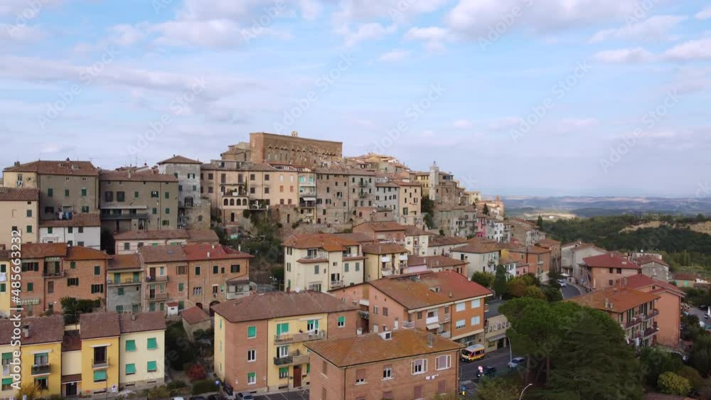 Chianciano aerial view in Tuscany Italy, famous for thermal baths Chianciano aerial view in Tuscany Italy, famous for thermal baths