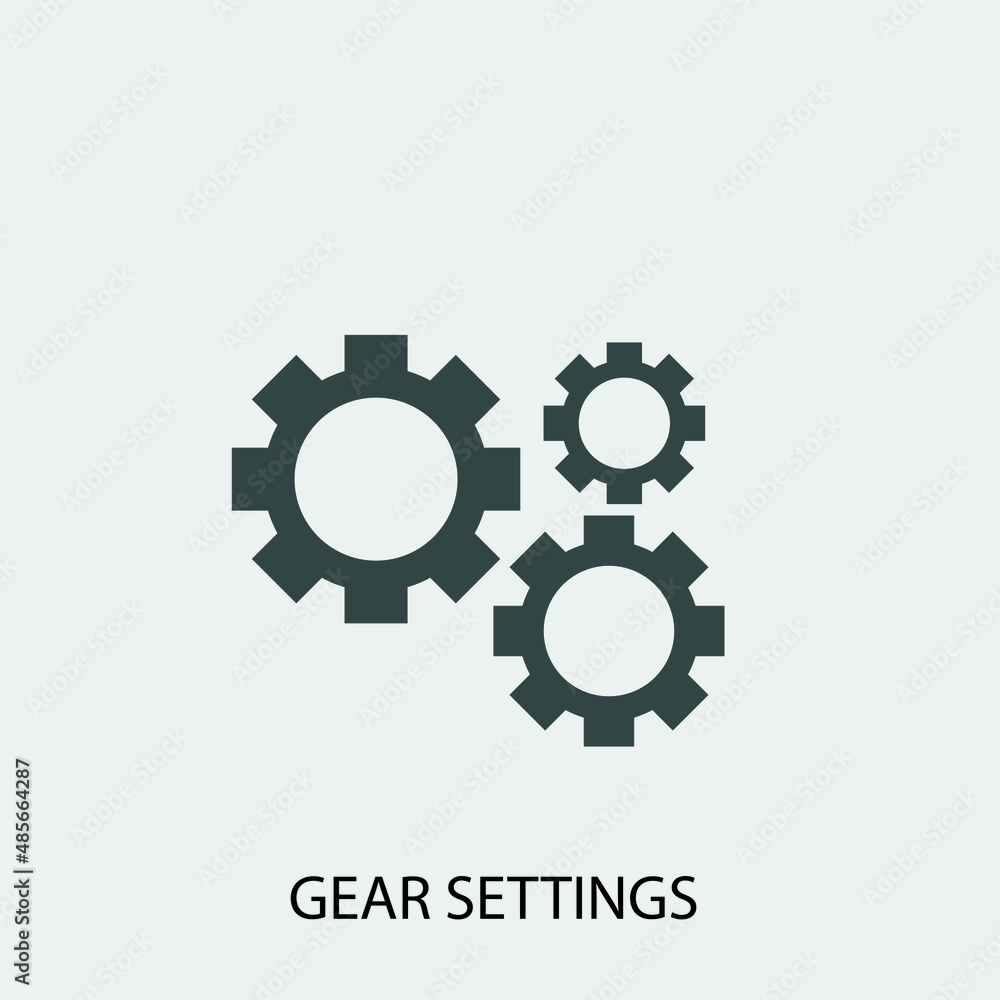 Gear_settings vector icon illustration sign Gear_settings vector icon illustration sign