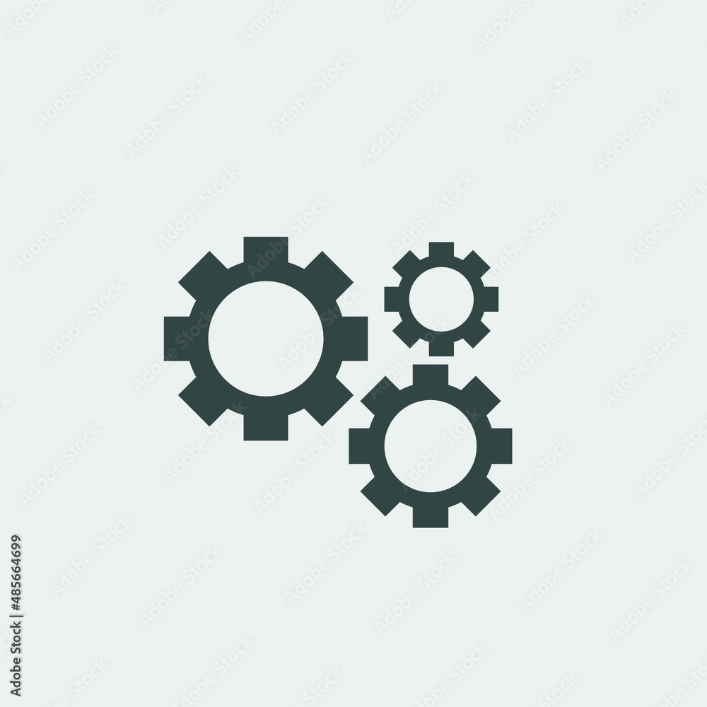Gear_settings vector icon illustration sign Gear_settings vector icon illustration sign