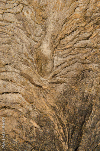 Cracks and marks on a rock. Integral Natural Reserve of Inagua. Gran Canaria. Canary Islands. Spain.