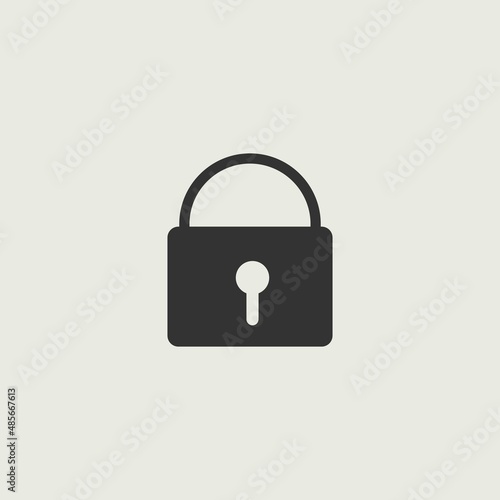 Lock vector icon illustration sign