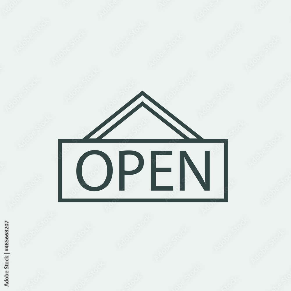 Open_store_sign vector icon illustration sign Open_store_sign vector icon illustration sign
