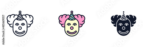 Clown icon symbol template for graphic and web design collection logo vector illustration