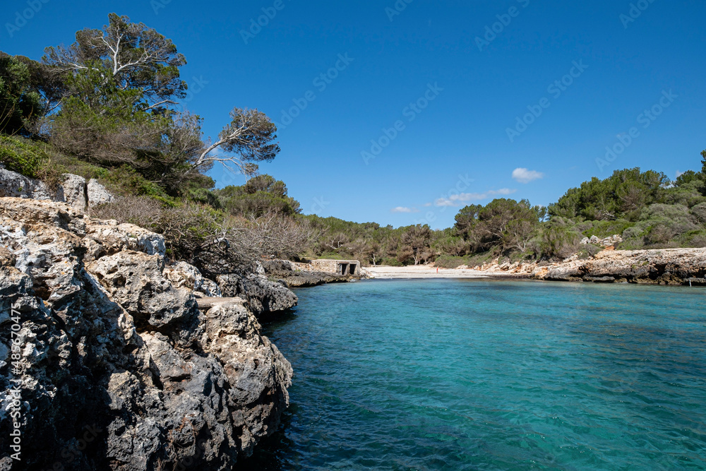 Cala Sa Nau, Felanitx, Mallorca, Balearic Islands, Spain