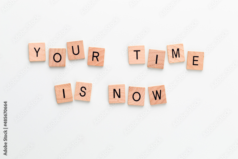 Wooden blocks in a pastel board with the text. Wooden blocks in a pastel board with the text.