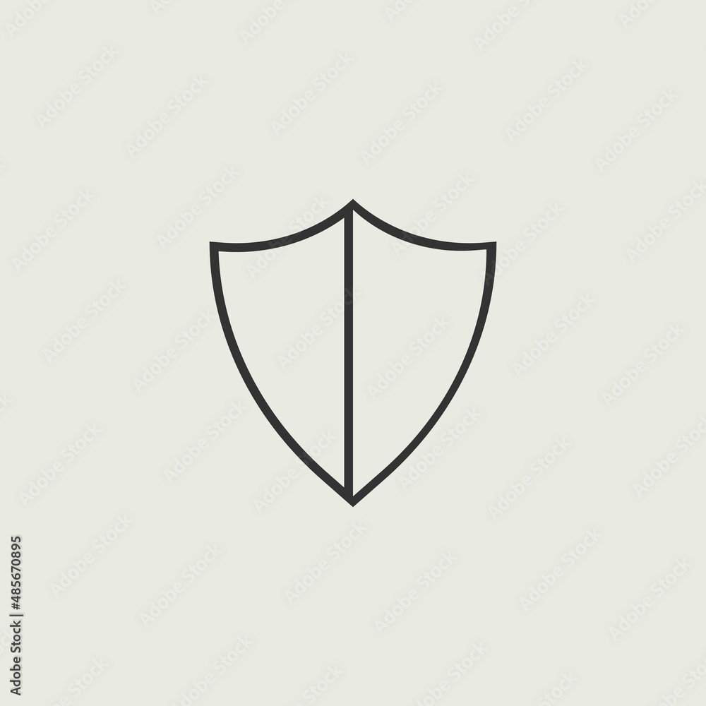 Shield vector icon illustration sign Shield vector icon illustration sign