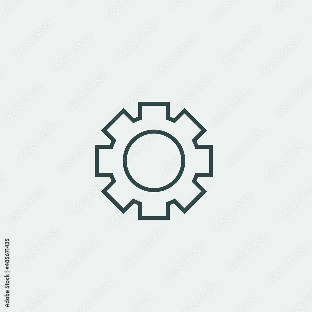 gear settings vector icon illustration sign gear settings vector icon illustration sign