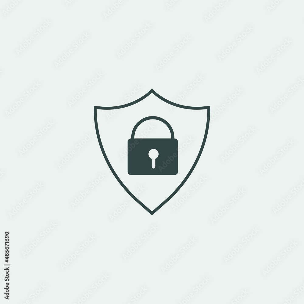  shield security vector icon illustration sign 